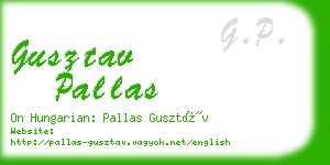 gusztav pallas business card